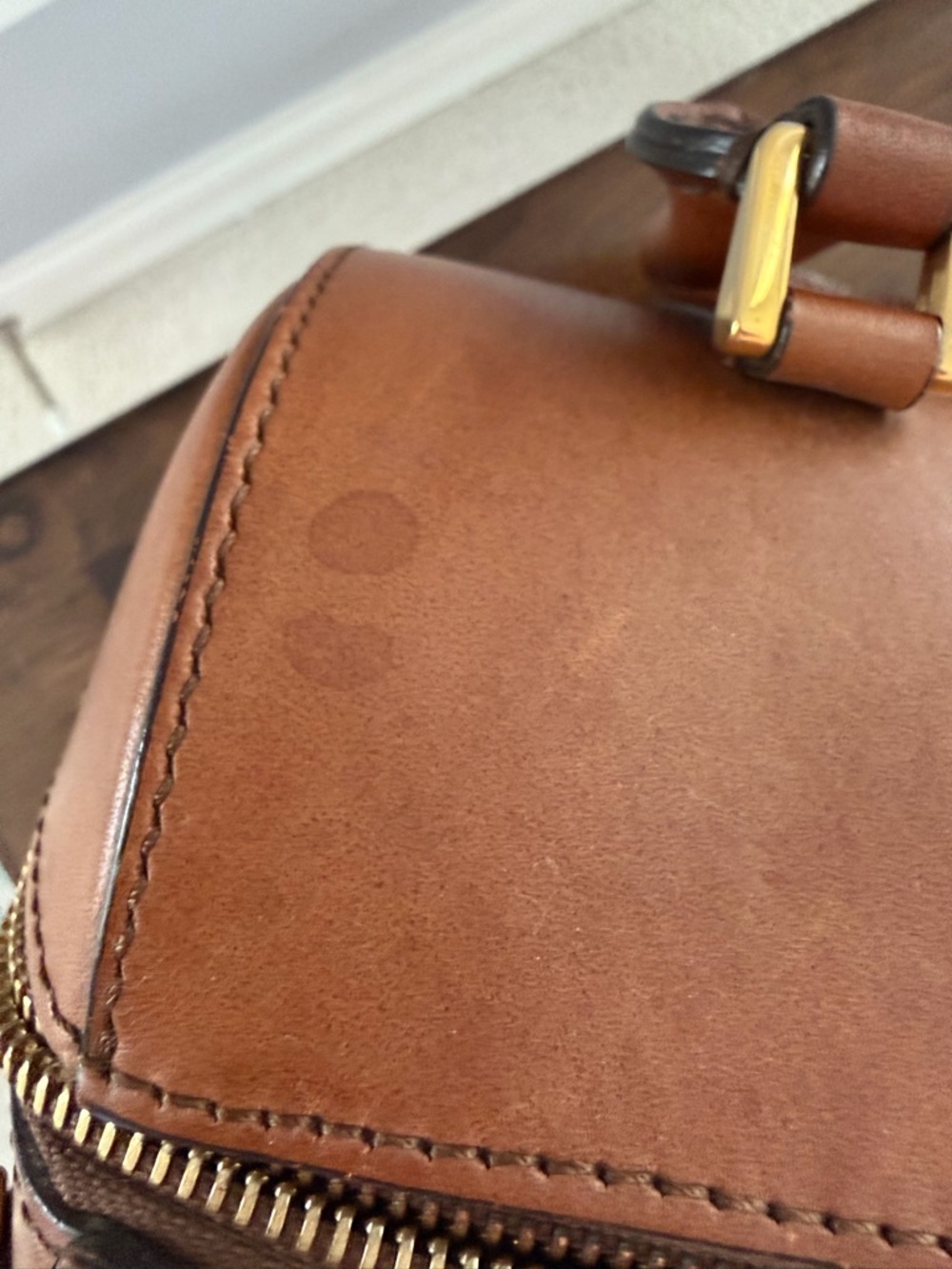 Rare Authentic Burberry Alchester Small Tan Leather Bowler Bag - Picture 8 of 15